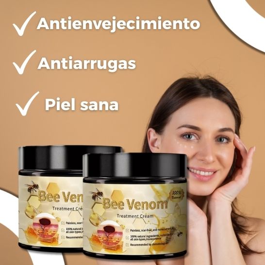 Crema Facial con Veneno de Abeja 60ml (2x1)– Antiedad, Antiacné y Hidratación Natural