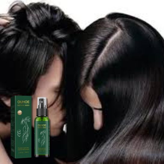 Suero Capilar de Ginseng OUHOE Natural Herbs (100ml) | Revitaliza el cuero cabelludo y el crecimiento del cabello