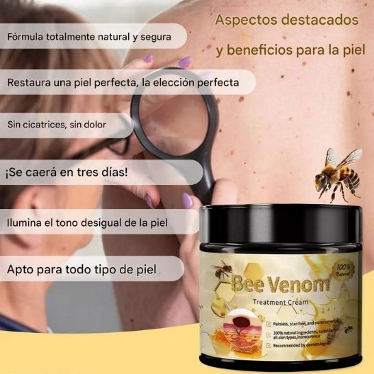 Crema Facial con Veneno de Abeja 60ml (2x1)– Antiedad, Antiacné y Hidratación Natural