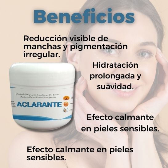 2 Crema Aclarante Despigmentante – Reduce Manchas, Melasma y Pecas –60 g