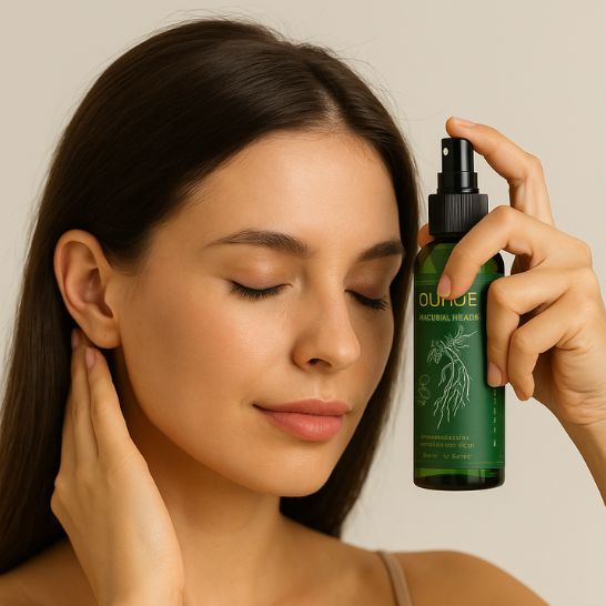 Suero Capilar de Ginseng OUHOE Natural Herbs (100ml) | Revitaliza el cuero cabelludo y el crecimiento del cabello