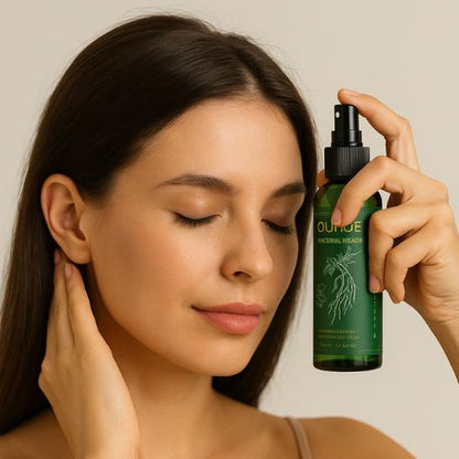 Suero Capilar de Ginseng OUHOE Natural Herbs (100ml) | Revitaliza el cuero cabelludo y el crecimiento del cabello