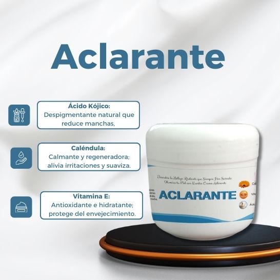 2 Crema Aclarante Despigmentante – Reduce Manchas, Melasma y Pecas –60 g