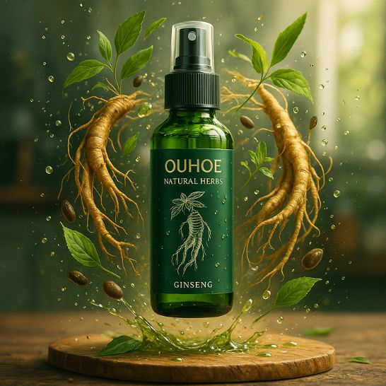Suero Capilar de Ginseng OUHOE Natural Herbs (100ml) | Revitaliza el cuero cabelludo y el crecimiento del cabello