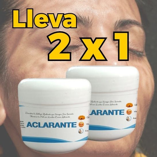 2 Crema Aclarante Despigmentante – Reduce Manchas, Melasma y Pecas –60 g