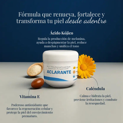 🌟 Crema Aclarante Despigmentante 60 g | Aclara, hidrata y potencia tu confianza