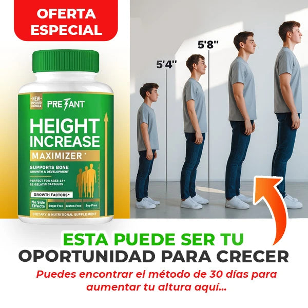 Pretant® – Maximizador de Crecimiento | Crece hasta 7cm de forma Natural