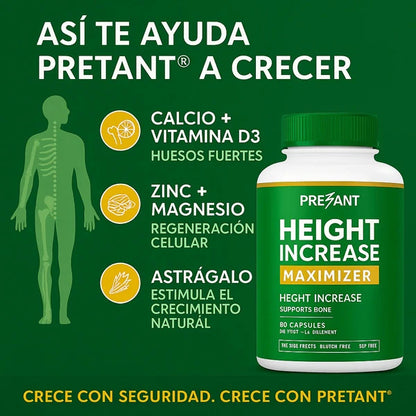 Pretant® – Maximizador de Crecimiento | Crece hasta 7cm de forma Natural