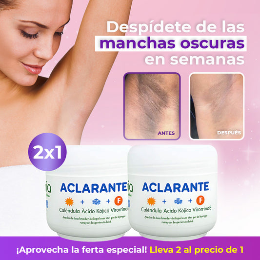 2 Crema Aclarante Despigmentante – Reduce Manchas, Melasma y Pecas –60 g